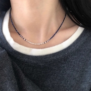 청금석 은 목걸이 s2666