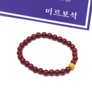 6mm 웅황 주사 고급 염주 팔찌  s2671