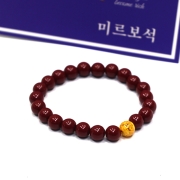 8mm 웅황 주사 고급 염주 팔찌  s2672