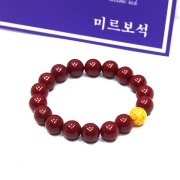 10mm 웅황 주사 고급 염주 팔찌  s2673