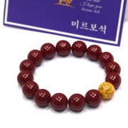 16mm 웅황 주사 고급 염주 팔찌  s2676