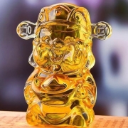 크리스탈 금황 6cm 재물신 장식품 개업 장식 인테리어소품  A06