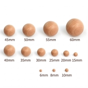 0.6cm~6cm 나무 공 원형 우드볼 지압 마사지볼 비즈구슬 버치목재