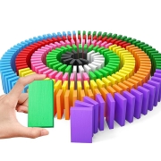 100p  6cm 특대형 원목 무지개 도미노