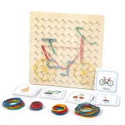 지오보드 100pin 고무줄놀이  몬테소리  목재교구