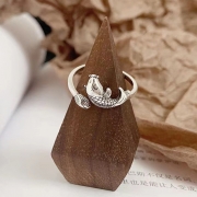 물고기반지 재물운 자식운 행운 반지 990실버 s185