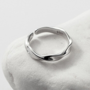 유광 백금도금 반지 s853