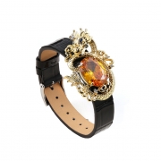 용 팔찌 수정보석 가죽 드래곤 시계 밴드 s858