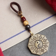 열쇠고리 키홀더 액운을 막고 행운을 부르는 황동 태극 팔괘  s884