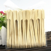 100개 9cm  손잡이 대나무 꼬지 요리 바베큐 장식꼬치 식품용