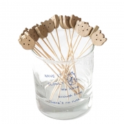 12cm 100개 식품용 동물 대나무 꼬지 과일 요리 장식꼬치