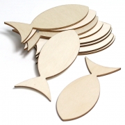 나무 물고기 모양 10cm 10p DIY 비즈공예 장식만들기