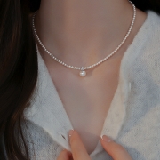 s925실버 4mm 다이애나 진주 목걸이 혼주 S899