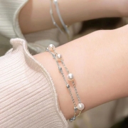 프랑스 복고풍 마농  더블 레이어 진주 팔찌 혼주 S911