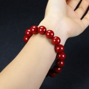 16mm  경면주사 진사석 염주 팔찌  s929