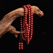 8mm  108 염주 목걸이 경면주사 금진사석 s951