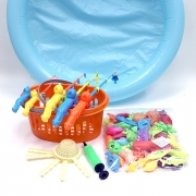 자석 낚시놀이 73p  물고기 낚싯대5p 바스켓 튜브