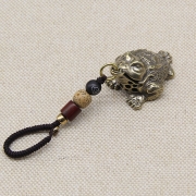 황동 삼족 두꺼비 열쇠고리 차 키링  s987