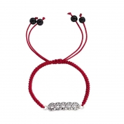 빨강 오제금 엽전 팔찌  손작업 매듭공예  재물신 금전운 대복 행운    S1087