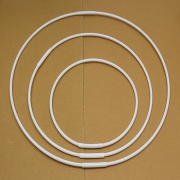 연결식 pvc 6mm 파이프 24~90cm 서클 오링 후프 원형 마크라메 드림캐처