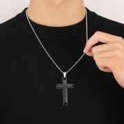 ip압축도금 크로스 십자가  블랙체인 목걸이  S1187