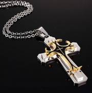 ip압축도금 크로스 십자가  골드체인 목걸이  s1194