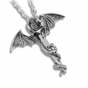 그레이슬린 실버 써지컬 스틸 드레곤 검 팬던트 목걸이  s1181(S)