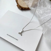 s925실버 고래꼬리 그레이슬린 은목걸이  1183