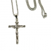 써지컬 스틸 십자 예수 체인 목걸이 s1182(S)