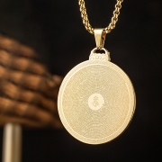 18k골드도금 티타늄 능엄주2622자 각인 펜던트 만트라 목걸이  s1190