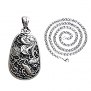 s925은도금 물고기 체인목걸이  행운 길복 금전운   s1274