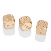 16mm 주사위  24골드ip도금 경량 티타늄금속