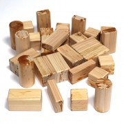 3.5x7cm 30p  목재큐브 정육면체 원목블럭 쌓기나무