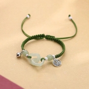 페이즐리 더블하트 워프 수작업 매듭 팔찌   s1253