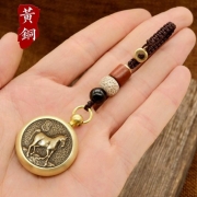 (말띠) 순황동제작 12지신 띠별 안전운전 행운 자동차 열쇠고리 카 키링  s1301