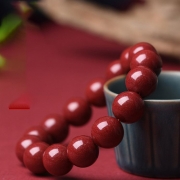 16mm 경면주사 귀한 진사석 염주 팔찌 삼재 금전운 행운 소원성취   s929