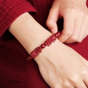 10mm  귀한 붉은 경면주사 쌍비휴 염주 팔찌 삼재 금전운 행운 소원성취   s785