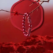 6mm  귀한 붉은 경면주사 쌍비휴 염주 팔찌 삼재 금전운 행운 소원성취   s783