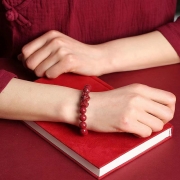 좋은기운담은 10mm  귀한 붉은 경면주사 비휴 염주 팔찌  금전운  행운 소원성취 삼재 액막이    s867