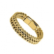 21cm 아이리스 골드 써지컬스틸 체인 팔찌  자석결합고리   S761