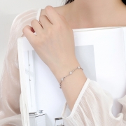 s925 소피아 로즈골드 지르코니아 네잎 클로버 팔찌 748