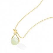 s925은소재 허톈 옥 복주머니 목걸이  s659