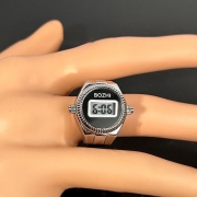 릭콘 손가락 전자 시계 반지 NEC무브먼트 정밀 핑거워치    s638