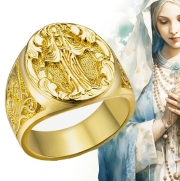 s526  써지컬 골드링 성모 묵주 반지