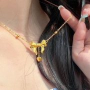 미르보석  목걸이 여성악세사리 18K진공도금 써지컬 주얼리   s575