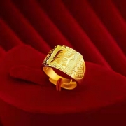 미르보석   24k진공도금  골드링  돈을 부르는 (재)재물 행운 반지  s806