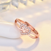 미르보석 s925실버 하트 반지  로즈골드 다이아몬드 주얼리 반지  594