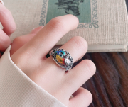 미르보석  s925순은  물고기 반지  실버 주얼리 잉어 반지   597