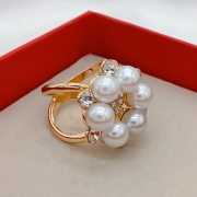 미르보석  스카프링  리본 매듭 핀 버튼 고리  진주 다이아몬드    s1376