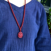 미르보석   자금제왕 경면주사 108염주  12지신 띠별 간지  금잉어  불교용품  s1361